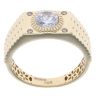 14ct Yellow Gold Cubic Zirconia Signet Ring