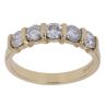 18ct Yellow Gold 0.90ct Brilliant Cut Five Stone Diamond Ring