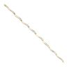 9ct Yellow Gold 0.04ct Diamond Curve Bracelet 7"