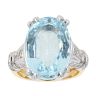 18ct Yellow And White Gold Aquamarine And Diamond Ring