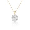9ct Yellow Gold 1.00ct Lab Grown Diamond Halo Pendant Necklace G VS And