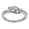 9ct White Gold 0.25ct Brilliant Cut Diamond Trilogy Ring