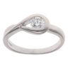 18ct White Gold 0.50ct Diamond Loop Solitaire Ring