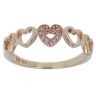 9ct Yellow and Rose Gold White Topaz Affinity Hearts Clogau Ring