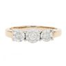 9ct Yellow Gold 0.25ct Diamond Trilogy Ring