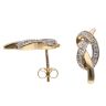 9ct Yellow Gold 0.10ct Diamond Fancy Stud Earrings