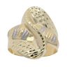 14ct Yellow And White Gold Wave Ring