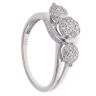 9ct White Gold 0.50ct Brilliant Cut Diamond Cluster Ring