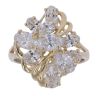 14ct Yellow Gold Cubic Zirconia Fancy Cluster Ring