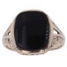 9ct Yellow Gold Square Onyx Signet Ring