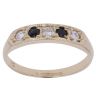 9ct Yellow Gold Cubic Zirconia and Sapphire Ring