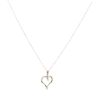 9ct Yellow Gold 0.05ct Diamond Heart Pendant and Chain 18"