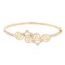 14ct Yellow Gold Cubic Zirconia Swirl Bangle