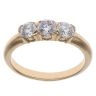 18ct Yellow Gold 1.00ct Brilliant Cut Diamond Trilogy Ring
