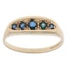 9ct Yellow Gold Sapphire Five Stone Ring