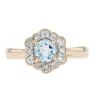 9ct Yellow Gold 0.42cts Diamond And Topaz Ring