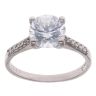 9ct White Gold Cubic Zirconia Single Stone Ring