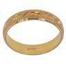 22ct Yellow Gold D Cut Floral Wedding Band