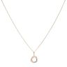 9ct Yellow and Rose Gold Cubic Zirconia Circle Pendant and Chain 20"