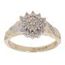 9ct Yellow Gold 0.25ct Brilliant Cut Diamond Cluster Ring