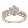 9ct Yellow Gold 0.50ct Brilliant Cut Diamond Cluster Ring