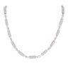 Silver Cubic Zirconia Bar Chain 32" By Icesia
