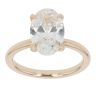 9ct Yellow Gold 3.16ct Oval Cut Lab Grown Diamond Solitaire Ring