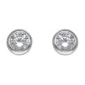 Silver Cubic Zirconia Stud Earrings By Icesia