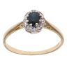 18ct Yellow Gold 0.15ct Diamond and Sapphire Cluster Ring