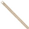9ct Yellow Gold Cubic Zirconia Watch Strap Style Bracelet 7"