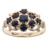 9ct Yellow Gold Sapphire Cluster Ring