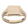 9ct Yellow Gold Patterned Signet Ring