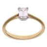 18ct Yellow Gold 0.55ct Emerald Cut Diamond Solitaire Ring