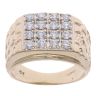 9ct Yellow Gold Cubic Zirconia Nugget Signet Ring