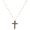 9ct Yellow Gold Cross Pendant and Chain 22"