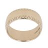 9ct Yellow Gold Patterned Edge Wedding Band 7.5mm