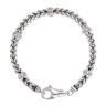 9ct White Gold 0.35ct Brilliant Cut Diamond Foxtail Bracelet 7"