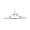 Silver Cubic Zirconia Wishbone Ring by Icesia