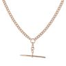 9ct Rose Gold Curb T-Bar Chain 18"