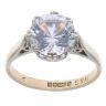 9ct Yellow Gold Cubic Zirconia Solitaire Ring