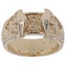 9ct Yellow Gold Patterned Buckle Ring