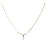 9ct Yellow and White Gold 0.10ct Diamond Chain 18"