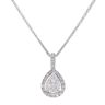 14ct White Gold 0.60ct Brilliant Cut Diamond Fancy Cluster Pendant and Chain 18"