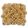 Sterling Silver Gold Plated Four Row Keeper Ring