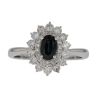 9ct White Gold 0.54cts Diamond And Sapphire Ring
