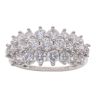 9ct Yellow Gold Cubic Zirconia Three Row Ring