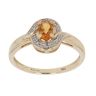 9ct Yellow Gold 0.05ct Diamond and Citrine Cluster Ring