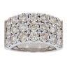 9ct White Gold 1.75ct Diamond Three Row Ring