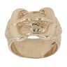 9ct Yellow Gold Patterned Double Buckle Ring