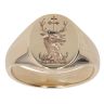9ct Yellow Gold Patterned Deer Signet Ring